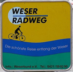 Beschilderung Weser-Radweg