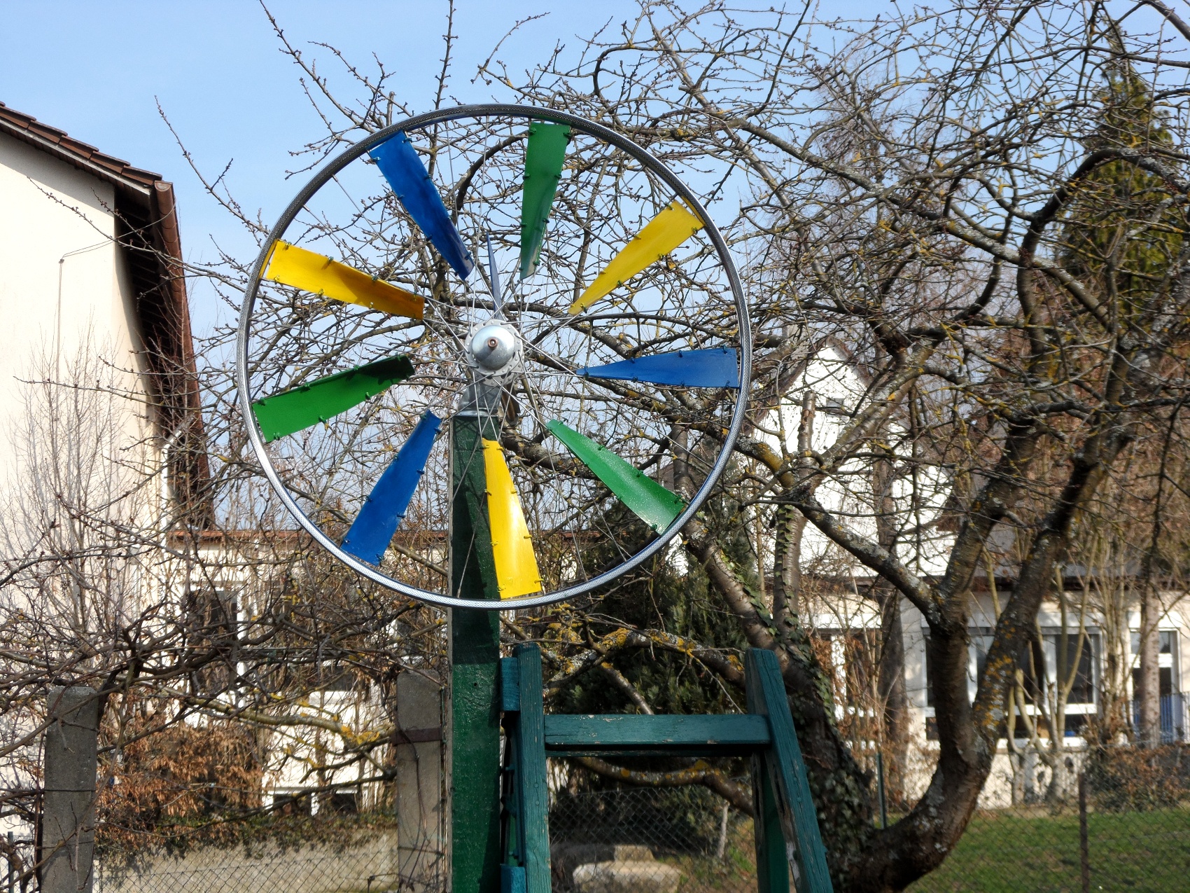 Bauanleitung: Windrad aus alter Fahrradfelge