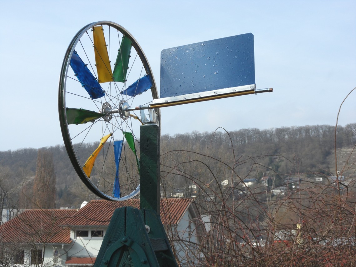 Bauanleitung: Windrad aus alter Fahrradfelge