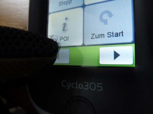 Bedienung Touchscreen Mio Cyclo 305
