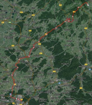 Strecke Hanau - Grebenhain mit Umwegen